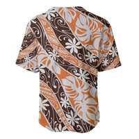 Puatou Tahiti Tiare Monstera Baseball Jersey Polynesian Pattern Curve Style LT01 - Polynesian Pride