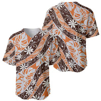 Puatou Tahiti Tiare Monstera Baseball Jersey Polynesian Pattern Curve Style LT01 - Polynesian Pride