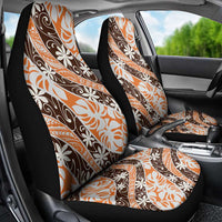 Puatou Tahiti Tiare Monstera Car Seat Cover Polynesian Pattern Curve Style - Polynesian Pride