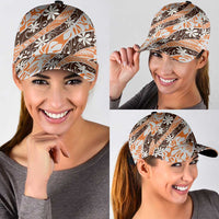 Puatou Tahiti Tiare Monstera Classic Cap Polynesian Pattern Curve Style LT01 - Polynesian Pride
