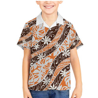 Puatou Tahiti Tiare Monstera Family Matching Mermaid Dress and Hawaiian Shirt Polynesian Pattern Curve Style - Polynesian Pride