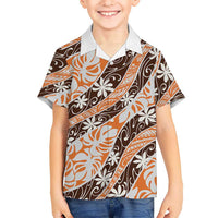 Puatou Tahiti Tiare Monstera Family Matching Off Shoulder Maxi Dress and Hawaiian Shirt Polynesian Pattern Curve Style - Polynesian Pride