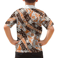 Puatou Tahiti Tiare Monstera Family Matching Off Shoulder Short Dress and Hawaiian Shirt Polynesian Pattern Curve Style - Polynesian Pride