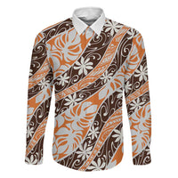Puatou Tahiti Tiare Monstera Family Matching Off Shoulder Short Dress and Hawaiian Shirt Polynesian Pattern Curve Style - Polynesian Pride