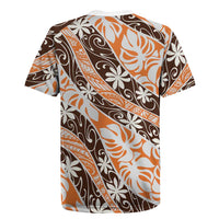 Puatou Tahiti Tiare Monstera Rugby Jersey Polynesian Pattern Curve Style LT01 - Polynesian Pride