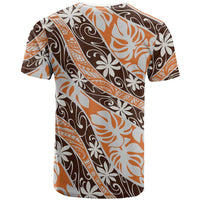 Puatou Tahiti Tiare Monstera T Shirt Polynesian Pattern Curve Style LT01 - Polynesian Pride