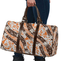 Puatou Tahiti Tiare Monstera Travel Bag Polynesian Pattern Curve Style - Polynesian Pride