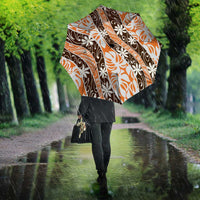 Puatou Tahiti Tiare Monstera Umbrella Polynesian Pattern Curve Style - Polynesian Pride