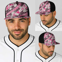 Tarona Tahiti Tiare Monstera Baseball Net Cap Polynesian Pattern Curve Style LT01 - Polynesian Pride