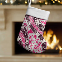 Tarona Tahiti Tiare Monstera Christmas Stocking Polynesian Pattern Curve Style - Polynesian Pride