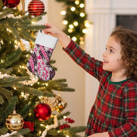 Tarona Tahiti Tiare Monstera Christmas Stocking Polynesian Pattern Curve Style - Polynesian Pride