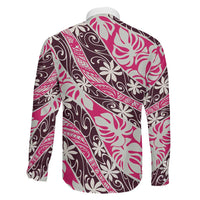 Tarona Tahiti Tiare Monstera Family Matching Long Sleeve Bodycon Dress and Hawaiian Shirt Polynesian Pattern Curve Style - Polynesian Pride