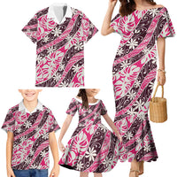 Tarona Tahiti Tiare Monstera Family Matching Mermaid Dress and Hawaiian Shirt Polynesian Pattern Curve Style - Polynesian Pride