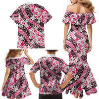 Tarona Tahiti Tiare Monstera Family Matching Mermaid Dress and Hawaiian Shirt Polynesian Pattern Curve Style - Polynesian Pride