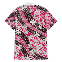 Tarona Tahiti Tiare Monstera Family Matching Puletasi and Hawaiian Shirt Polynesian Pattern Curve Style - Polynesian Pride
