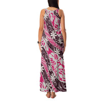 Tarona Tahiti Tiare Monstera Family Matching Tank Maxi Dress and Hawaiian Shirt Polynesian Pattern Curve Style - Polynesian Pride