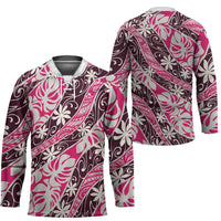 Tarona Tahiti Tiare Monstera Hockey Jersey Polynesian Pattern Curve Style LT01 - Polynesian Pride