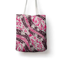 Tarona Tahiti Tiare Monstera Tote Bag Polynesian Pattern Curve Style - Polynesian Pride