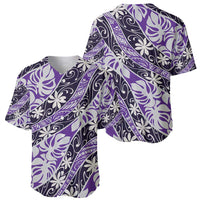 Vareau Tahiti Tiare Monstera Baseball Jersey Polynesian Pattern Curve Style - Polynesian Pride