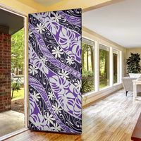 Vareau Tahiti Tiare Monstera Door Cover Polynesian Pattern Curve Style - Polynesian Pride