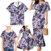 Vareau Tahiti Tiare Monstera Family Matching Mermaid Dress and Hawaiian Shirt Polynesian Pattern Curve Style - Polynesian Pride