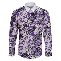 Vareau Tahiti Tiare Monstera Family Matching Off The Shoulder Long Sleeve Dress and Hawaiian Shirt Polynesian Pattern Curve Style - Polynesian Pride