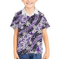 Vareau Tahiti Tiare Monstera Family Matching Off The Shoulder Long Sleeve Dress and Hawaiian Shirt Polynesian Pattern Curve Style - Polynesian Pride