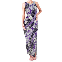 Vareau Tahiti Tiare Monstera Family Matching Tank Maxi Dress and Hawaiian Shirt Polynesian Pattern Curve Style - Polynesian Pride