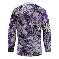 Vareau Tahiti Tiare Monstera Hockey Jersey Polynesian Pattern Curve Style LT01 - Polynesian Pride