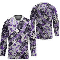 Vareau Tahiti Tiare Monstera Hockey Jersey Polynesian Pattern Curve Style LT01 - Polynesian Pride