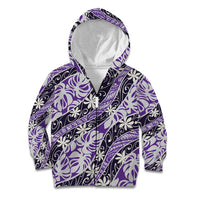 Vareau Tahiti Tiare Monstera Kid Hoodie Polynesian Pattern Curve Style - Polynesian Pride