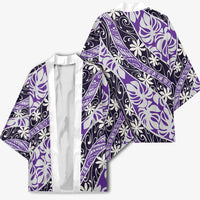 Vareau Tahiti Tiare Monstera Kimono Polynesian Pattern Curve Style - Polynesian Pride