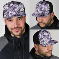 Vareau Tahiti Tiare Monstera Mesh Trucker Cap Polynesian Pattern Curve Style LT01 - Polynesian Pride