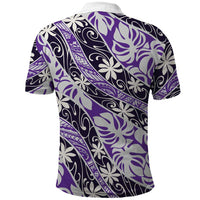 Vareau Tahiti Tiare Monstera Polo Shirt Polynesian Pattern Curve Style - Polynesian Pride