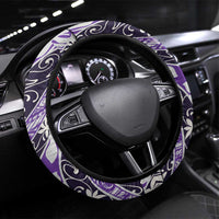Vareau Tahiti Tiare Monstera Steering Wheel Cover Polynesian Pattern Curve Style - Polynesian Pride