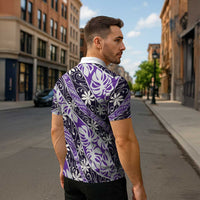 Vareau Tahiti Tiare Monstera Zipper Polo Shirt Polynesian Pattern Curve Style LT01 - Polynesian Pride