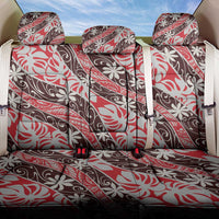 Uteute Tahiti Tiare Monstera Back Car Seat Cover Polynesian Pattern Curve Style - Polynesian Pride