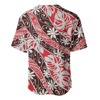Uteute Tahiti Tiare Monstera Baseball Jersey Polynesian Pattern Curve Style LT01 - Polynesian Pride