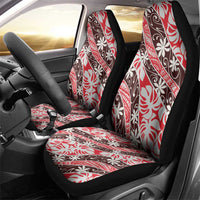 Uteute Tahiti Tiare Monstera Car Seat Cover Polynesian Pattern Curve Style - Polynesian Pride