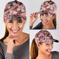 Uteute Tahiti Tiare Monstera Classic Cap Polynesian Pattern Curve Style LT01 - Polynesian Pride