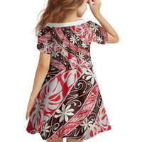 Uteute Tahiti Tiare Monstera Family Matching Mermaid Dress and Hawaiian Shirt Polynesian Pattern Curve Style - Polynesian Pride