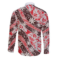 Uteute Tahiti Tiare Monstera Family Matching Off Shoulder Maxi Dress and Hawaiian Shirt Polynesian Pattern Curve Style - Polynesian Pride