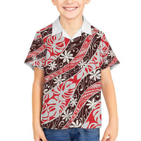 Uteute Tahiti Tiare Monstera Family Matching Short Sleeve Bodycon Dress and Hawaiian Shirt Polynesian Pattern Curve Style - Polynesian Pride