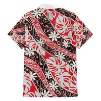 Uteute Tahiti Tiare Monstera Hawaiian Shirt Polynesian Pattern Curve Style - Polynesian Pride