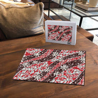 Uteute Tahiti Tiare Monstera Puzzle Polynesian Pattern Curve Style - Polynesian Pride