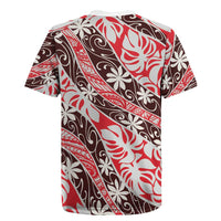 Uteute Tahiti Tiare Monstera Rugby Jersey Polynesian Pattern Curve Style LT01 - Polynesian Pride