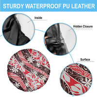 Uteute Tahiti Tiare Monstera Spare Tire Cover Polynesian Pattern Curve Style - Polynesian Pride