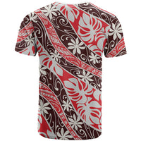 Uteute Tahiti Tiare Monstera T Shirt Polynesian Pattern Curve Style LT01 - Polynesian Pride