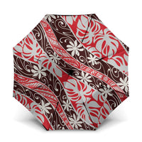 Uteute Tahiti Tiare Monstera Umbrella Polynesian Pattern Curve Style - Polynesian Pride