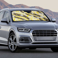 Rearea Tahiti Tiare Monstera Auto Sun Shade Polynesian Pattern Curve Style - Polynesian Pride